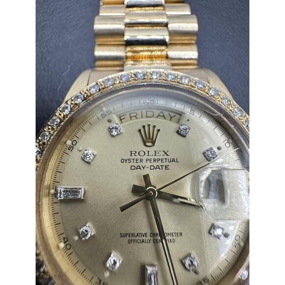 18K Rolex Day-Date 36mm Diamond Dial Ref 1803 Presidential LS(346473) - Picture 13 of 15